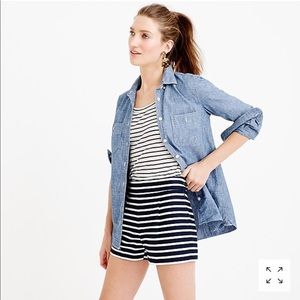 Jcrew blue and white stripped shorts!